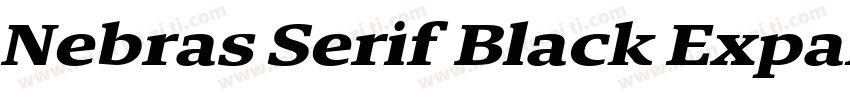 Nebras Serif Black Expanded Italic字体转换